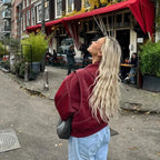 Miss | Jas Dames Oversized Relaxed Rood - Leer - Miss Madera MIS-2F16D0