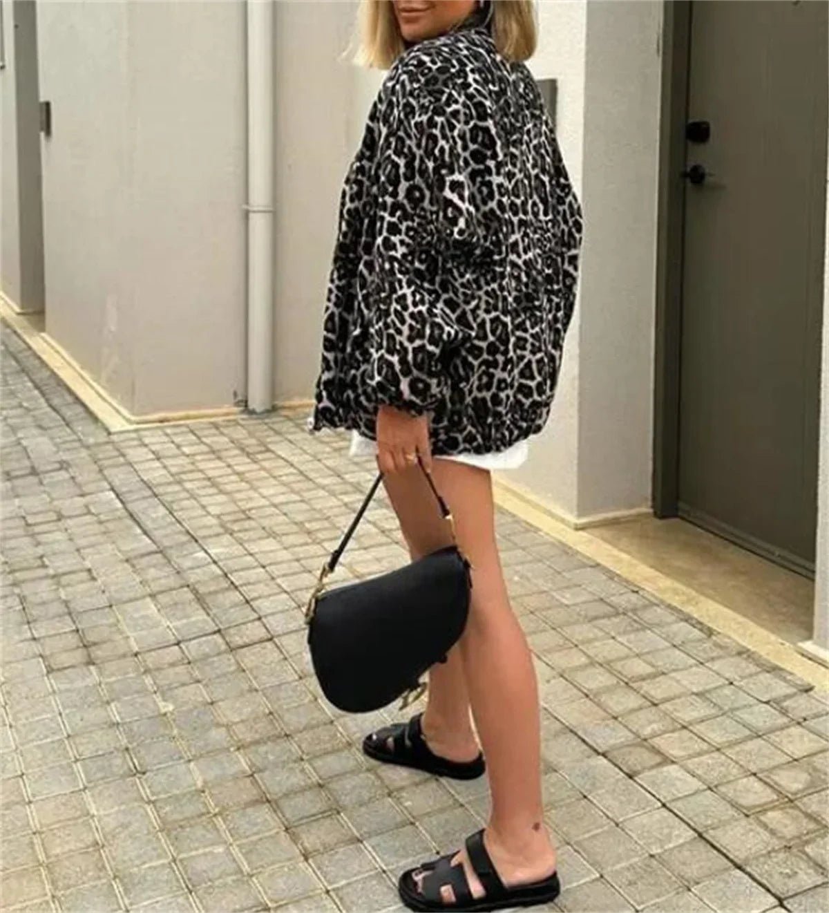Miss | Jas Dames Relaxed Fit Luipaardprint Ritsluiting - Miss Madera MIS-VGA26E