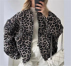 Miss | Jas Dames Relaxed Fit Luipaardprint Ritsluiting - Miss Madera MIS-VGA26E