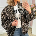 Miss | Jas Dames Relaxed Fit Luipaardprint Ritsluiting - Miss Madera MIS-VGA26E