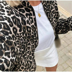 Miss | Jas Dames Relaxed Fit Luipaardprint Ritsluiting - Miss Madera MIS-VGA26E