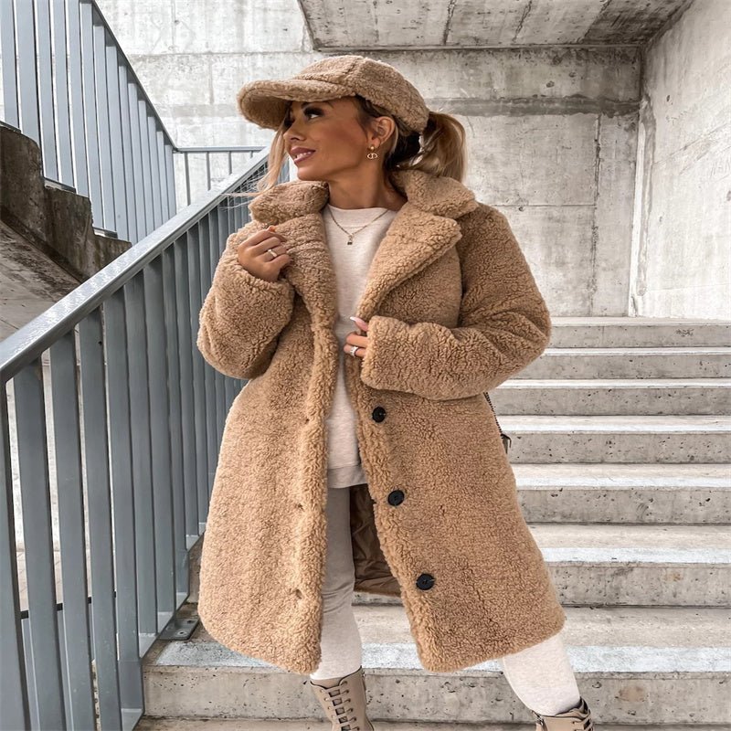 Miss | Jas Dames Teddy Relaxed Fit Knoopsluiting - Teddy - Miss Madera MIS-OV3Z0A