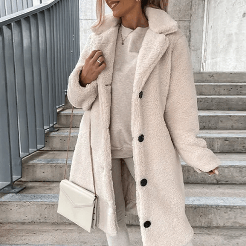 Miss | Jas Dames Teddy Relaxed Fit Knoopsluiting - Teddy - Miss Madera MIS-ZDNUXN