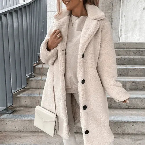 Miss | Jas Dames Teddy Relaxed Fit Knoopsluiting - Teddy - Miss Madera MIS-ZDNUXN