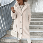 Miss | Jas Dames Teddy Relaxed Fit Knoopsluiting - Teddy - Miss Madera MIS-ZDNUXN