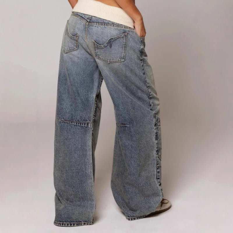 Miss | Jeans Dames Baggy Wide-Leg - Denim - Miss Madera MIS-7SK8RY