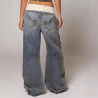 Miss | Jeans Dames Baggy Wide-Leg - Denim - Miss Madera MIS-7SK8RY