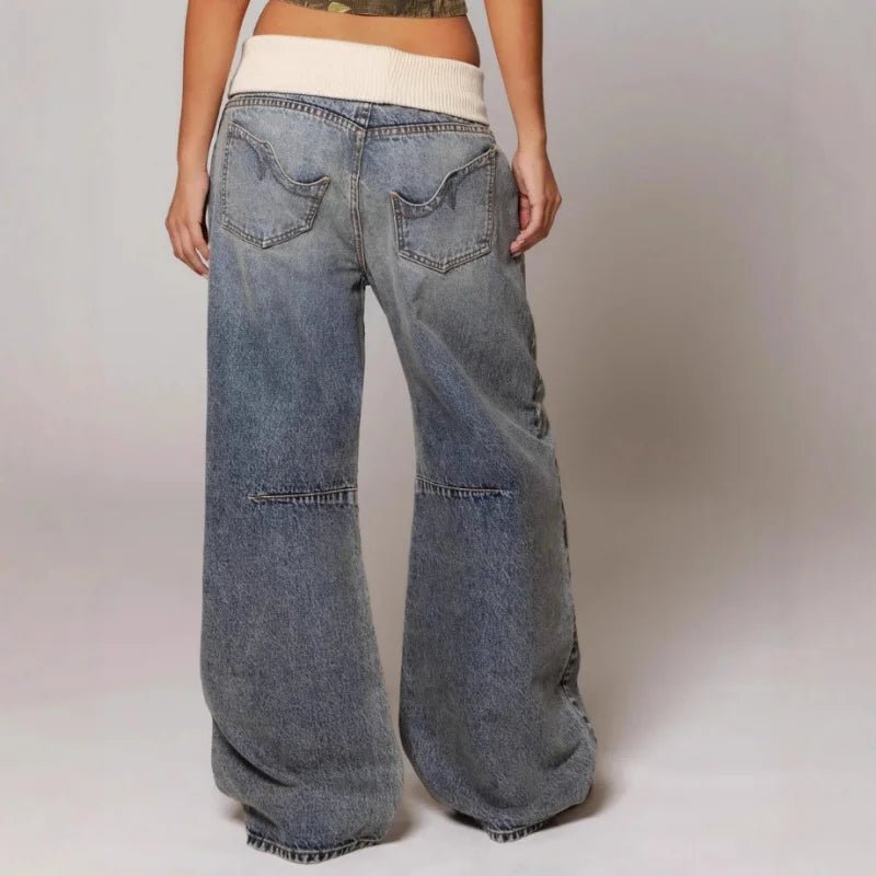 Miss | Jeans Dames Baggy Wide-Leg - Denim - Miss Madera MIS-7SK8RY