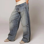 Miss | Jeans Dames Baggy Wide-Leg - Denim - Miss Madera MIS-7SK8RY