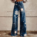 Miss | Jeans Dames Casual High Waist - Katoen - Miss Madera