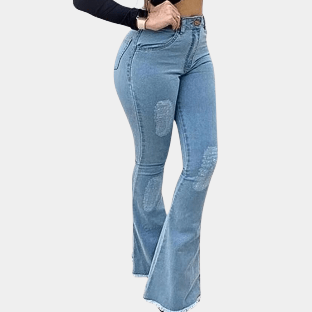 Miss | Jeans Dames Flared Fit - Stretch Denim - Miss Madera MIS-CD04AB