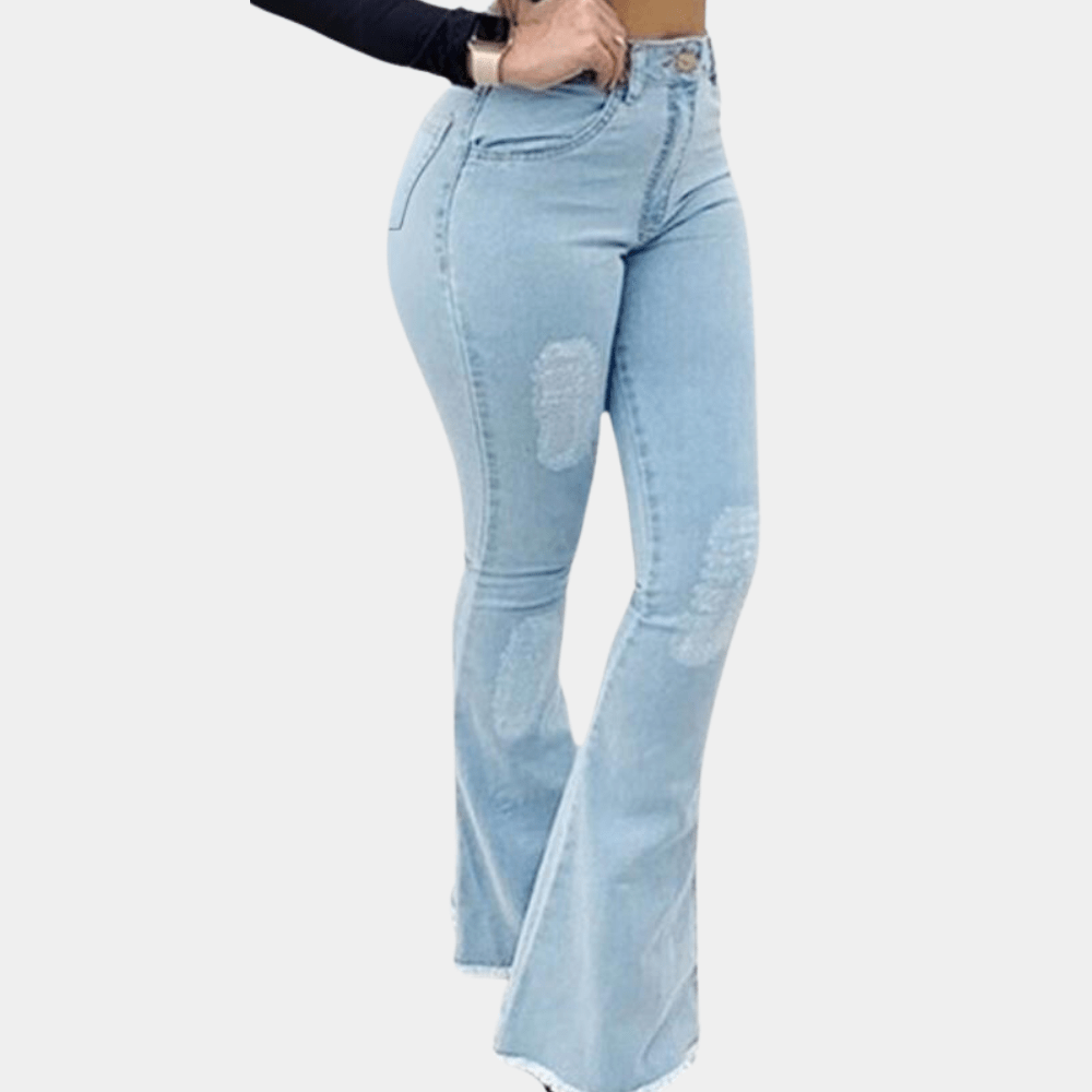 Miss | Jeans Dames Flared Fit - Stretch Denim - Miss Madera MIS-5E050C