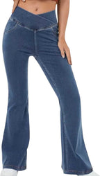 Miss | Jeans Dames Flared High Waist - Denim - Miss Madera MIS-UXIMY9