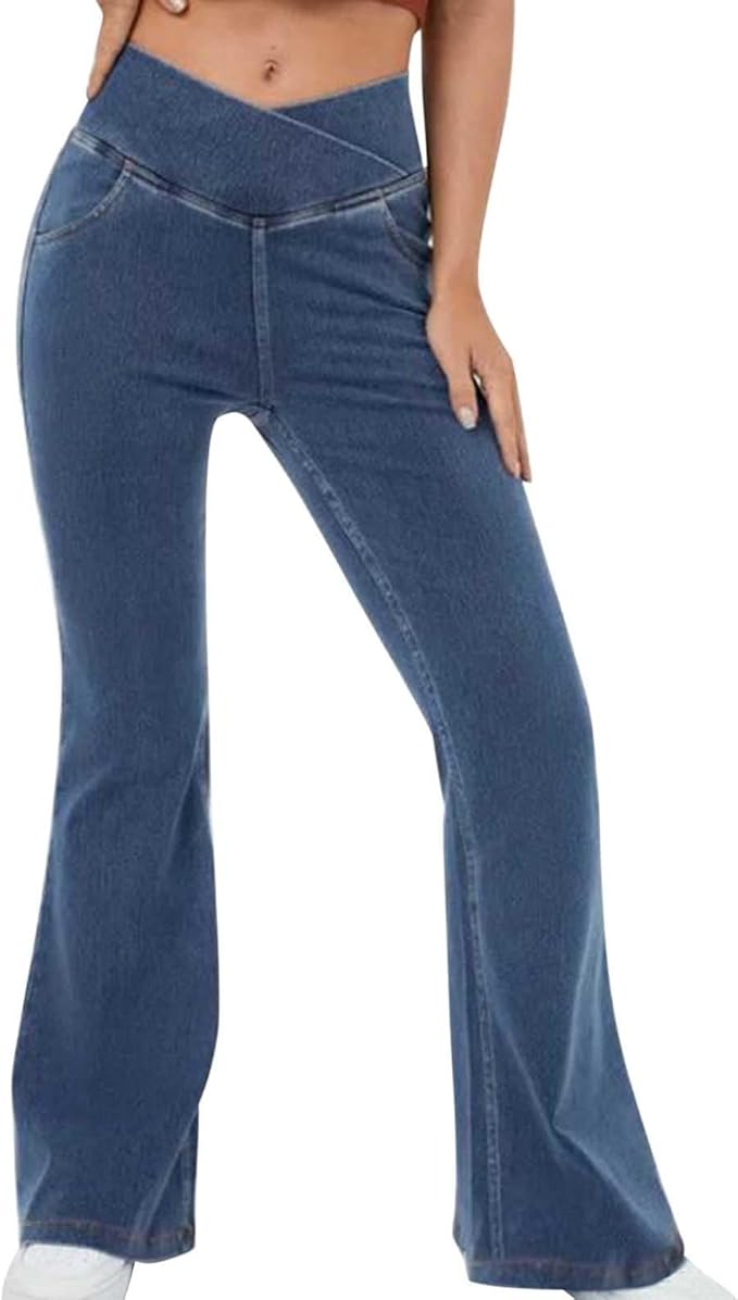 Miss | Jeans Dames Flared High Waist - Denim - Miss Madera MIS-UXIMY9