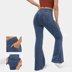 Miss | Jeans Dames Flared High Waist - Denim - Miss Madera MIS-UXIMY9