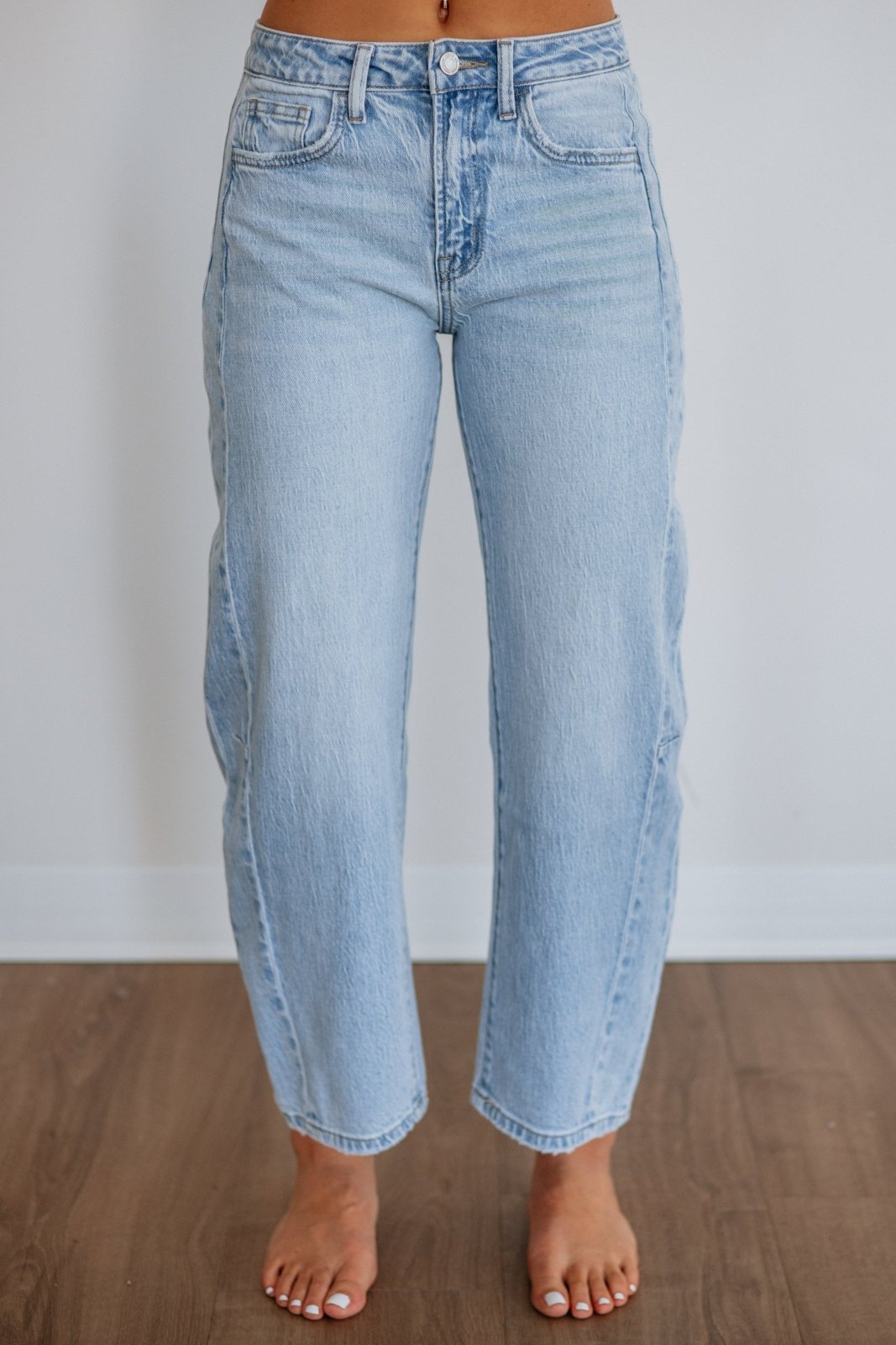 Miss | Jeans Dames High Rise Barrel Leg - Denim - Miss Madera MIS-3GGQX0