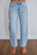 Miss | Jeans Dames High Rise Barrel Leg - Denim - Miss Madera MIS-3GGQX0