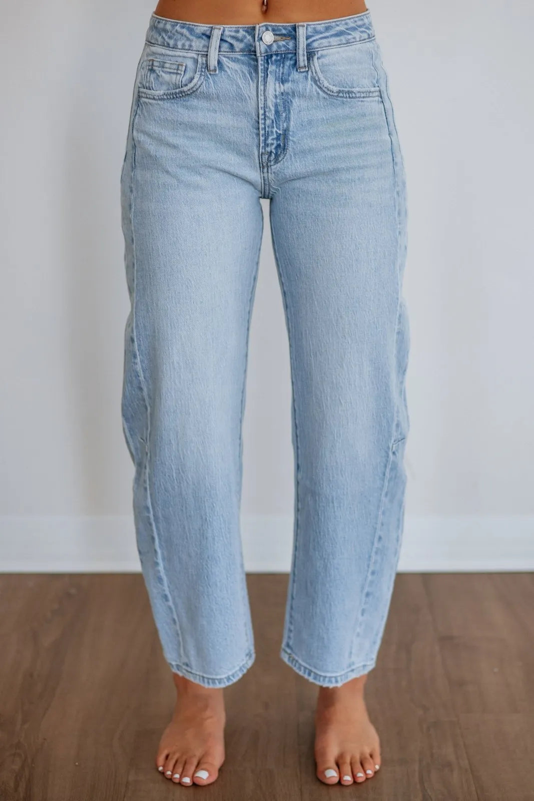 Miss | Jeans Dames High Rise Barrel Leg - Denim - Miss Madera MIS-3GGQX0