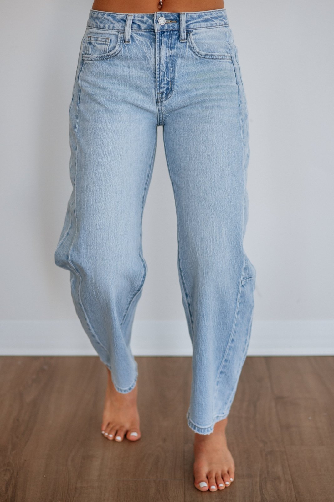 Miss | Jeans Dames High Rise Barrel Leg - Denim - Miss Madera MIS-3GGQX0