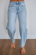 Miss | Jeans Dames High Rise Barrel Leg - Denim - Miss Madera MIS-3GGQX0