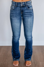Miss | Jeans Dames High Rise Bootcut - Denim - Miss Madera MIS-7P4YBV