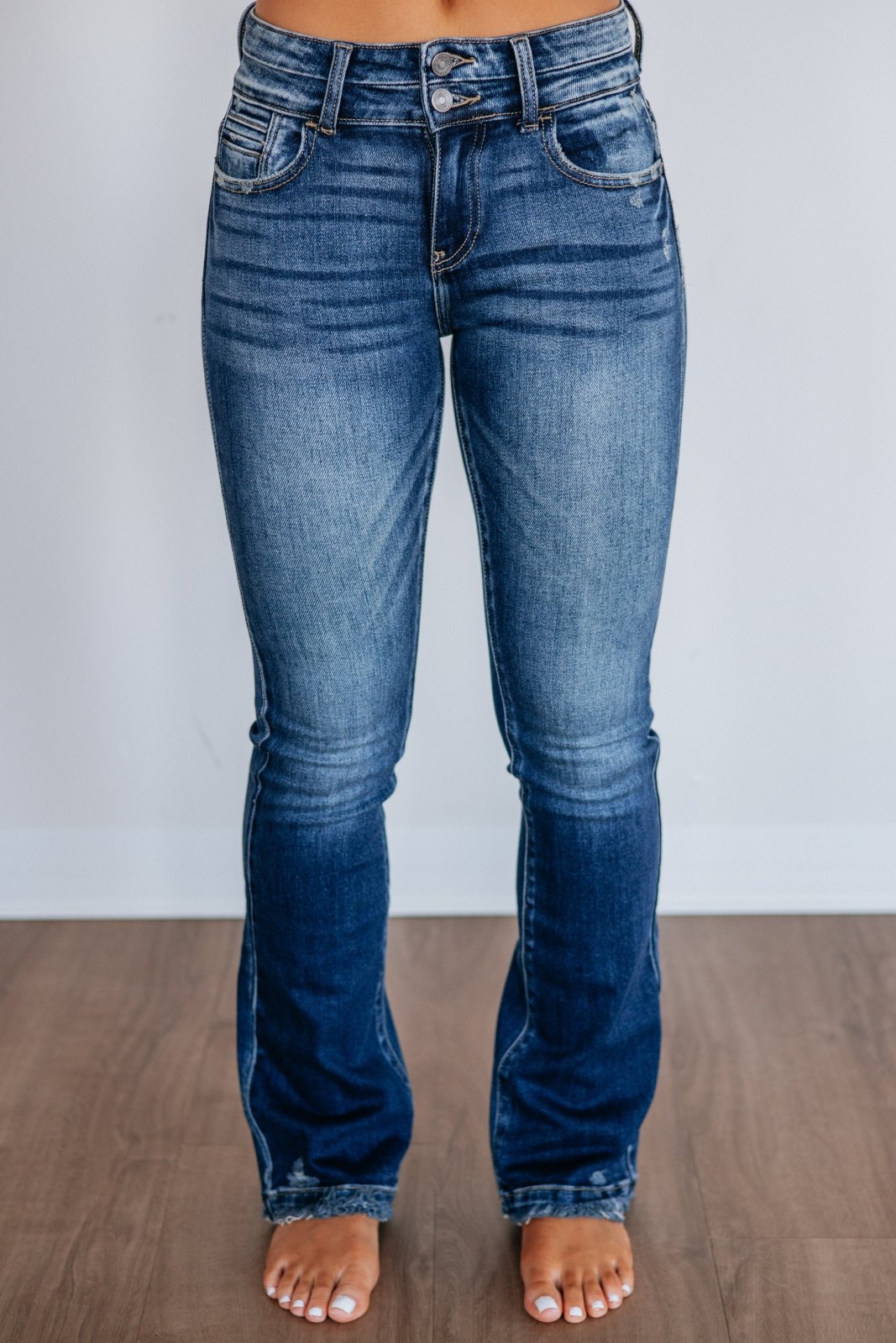 Miss | Jeans Dames High Rise Bootcut - Denim - Miss Madera MIS-7P4YBV