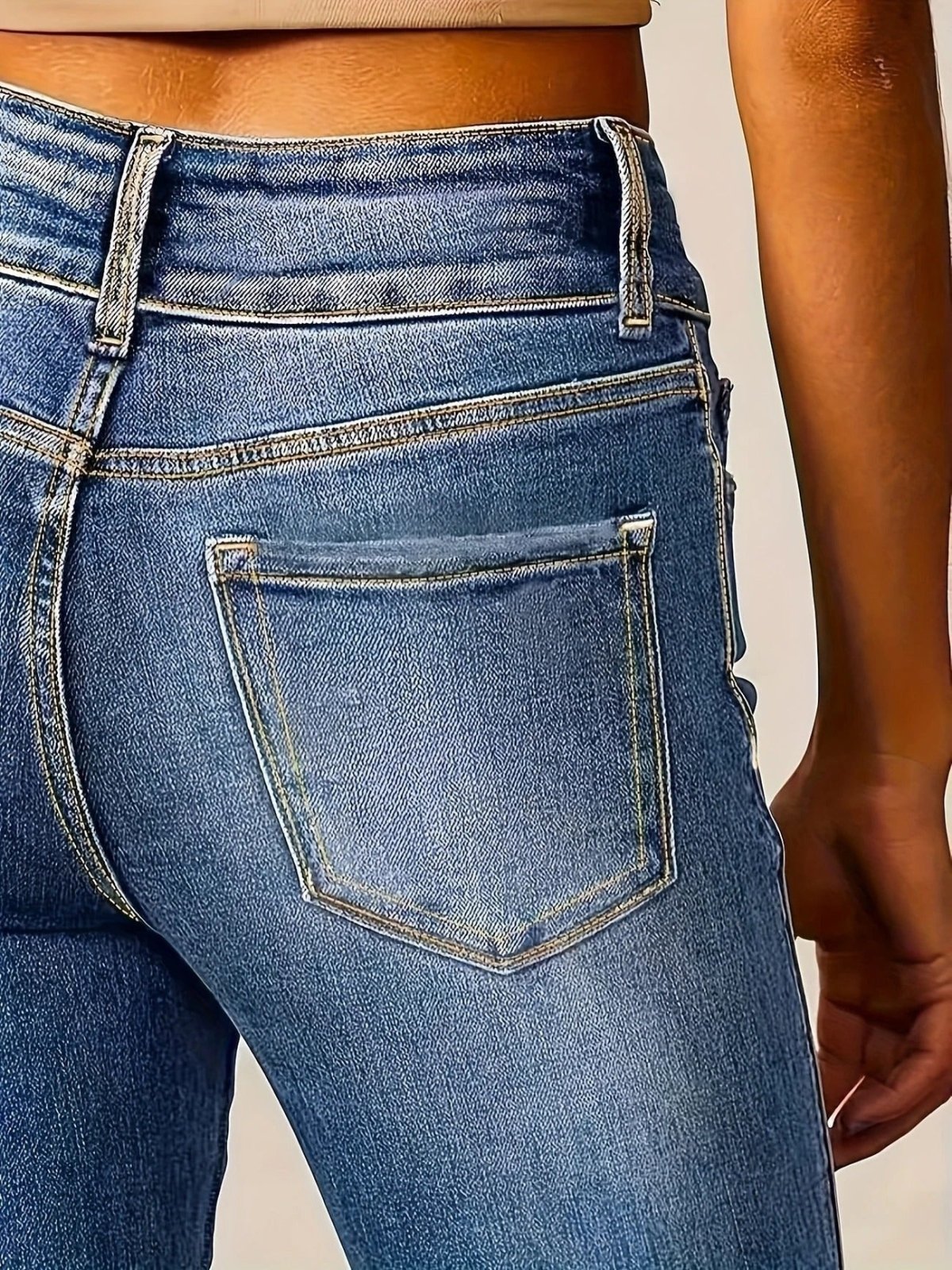 Miss | Jeans Dames High-Waist Flare - Denim - Miss Madera MIS-XCDLP6