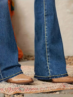 Miss | Jeans Dames High-Waist Flare - Denim - Miss Madera MIS-XCDLP6