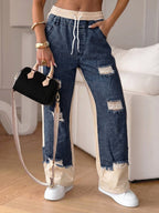 Miss | Jeans Dames High Waisted Wide Leg - Denim - Miss Madera MIS-TDO15Y