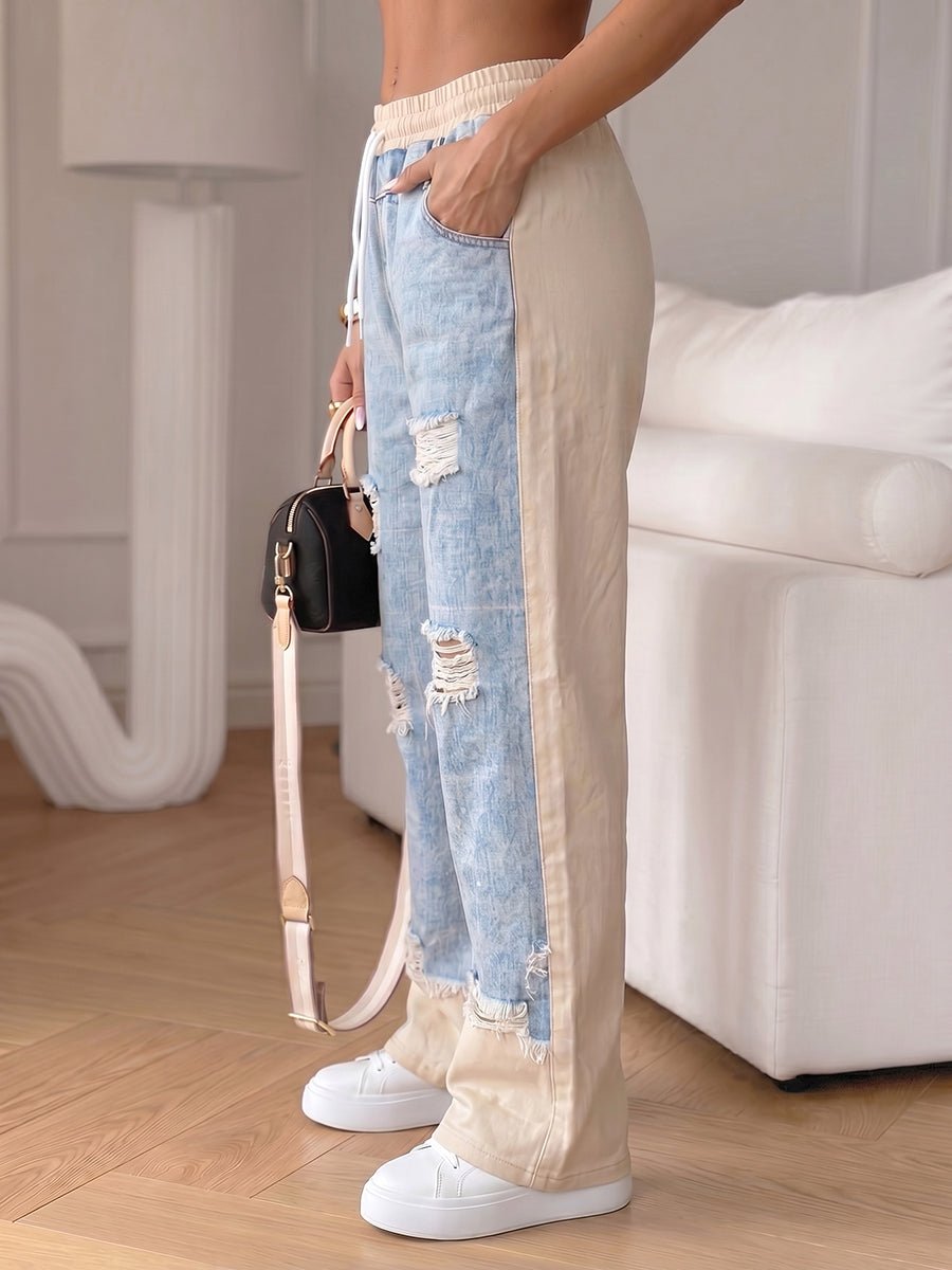 Miss | Jeans Dames High Waisted Wide Leg - Denim - Miss Madera MIS-TDO15Y