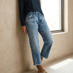 Miss | Jeans Dames Retro Straight Short - Denim - Miss Madera MIS-AYUTQ6