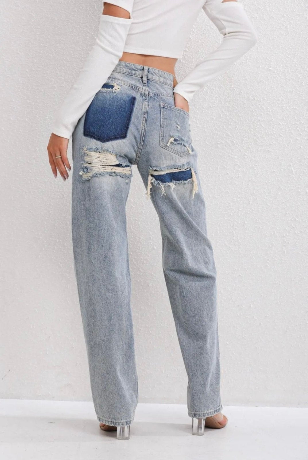 Miss | Jeans Dames Vintage High Waist Relaxed Fit - Denim - Miss Madera MIS-LL1XOE