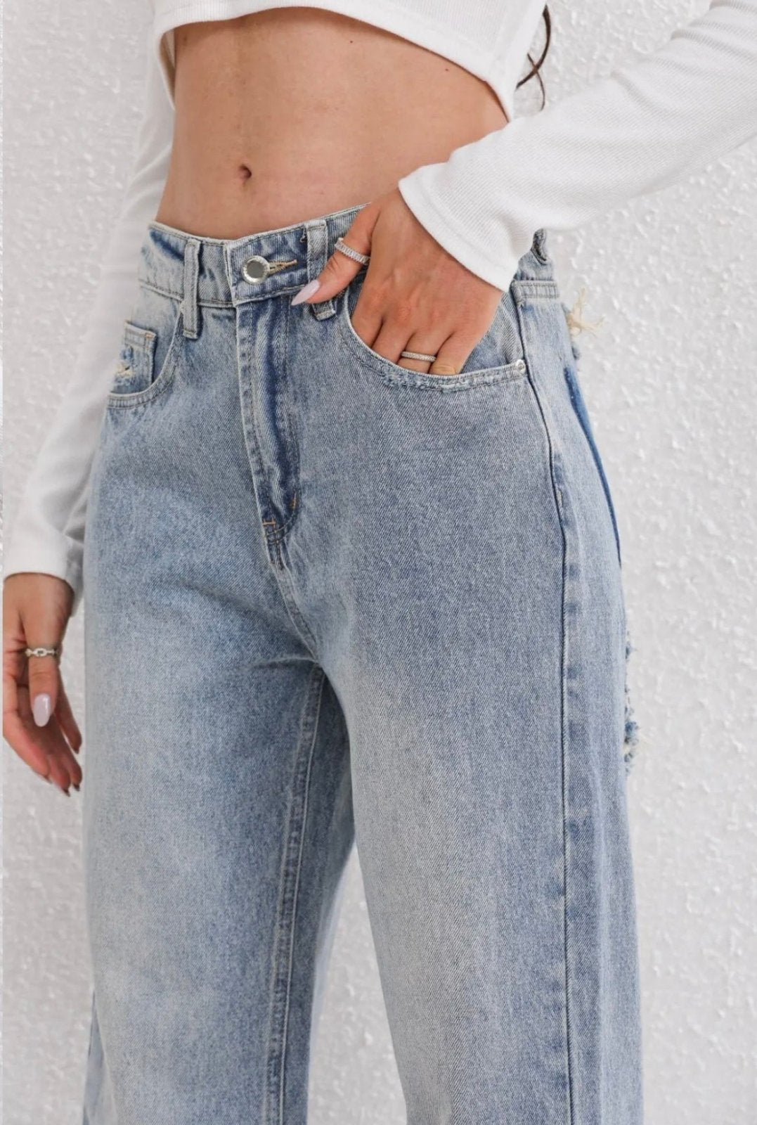 Miss | Jeans Dames Vintage High Waist Relaxed Fit - Denim - Miss Madera MIS-LL1XOE