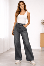 Miss | Jeans Dames Wide-Leg High Waist Distressed - Denim - Miss Madera MIS-EUTWZL