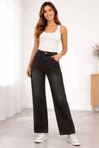 Miss | Jeans Dames Wide-Leg High Waist Distressed - Denim - Miss Madera MIS-HFNHAN