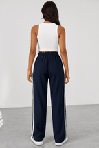 Miss | Joggingbroek Dames High Waist met Strepen - Zachte sweatstof - Miss Madera MIS-MJ5P18