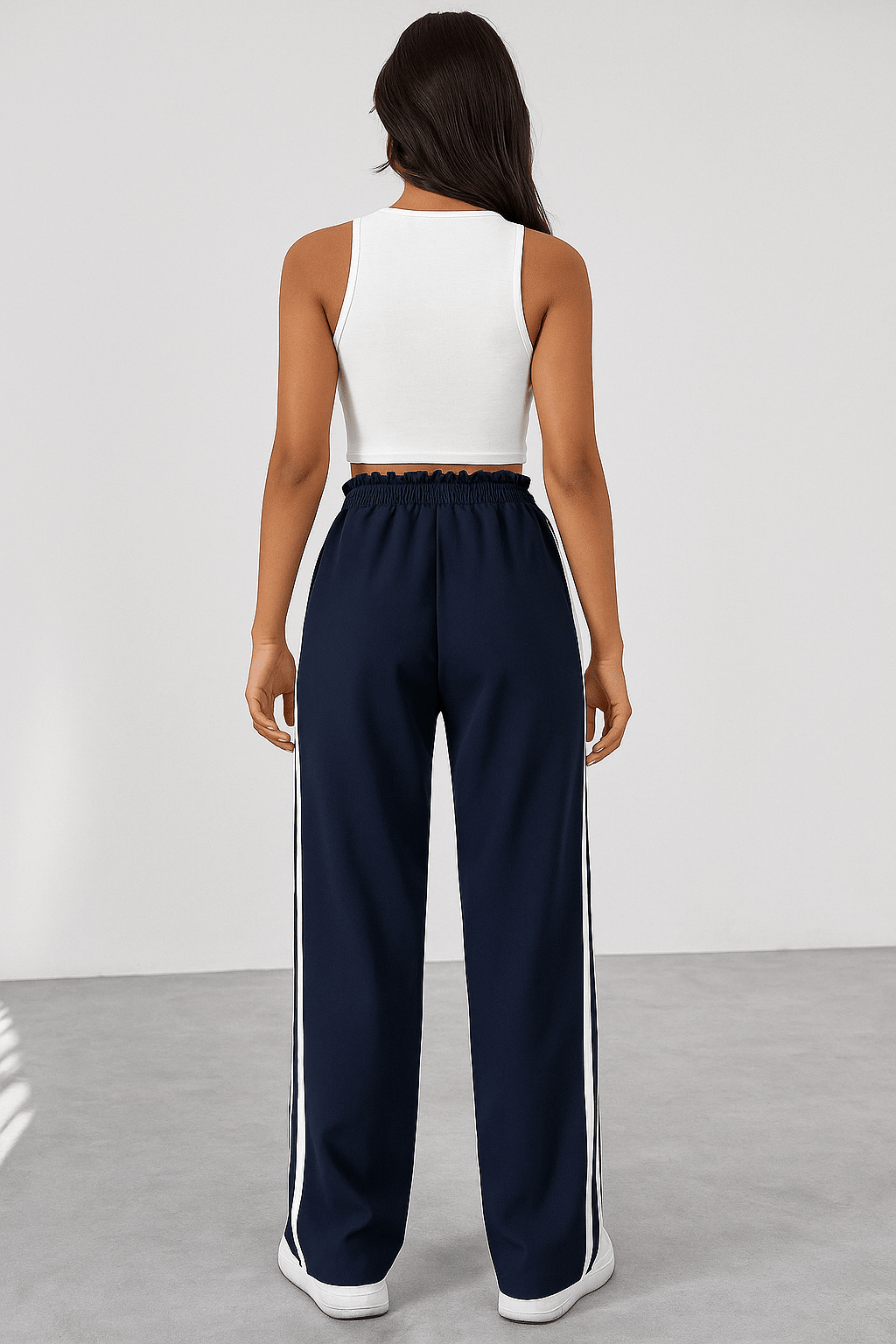 Miss | Joggingbroek Dames High Waist met Strepen - Zachte sweatstof - Miss Madera MIS-MJ5P18