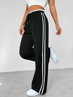 Miss | Joggingbroek Dames High Waist met Strepen - Zachte sweatstof - Miss Madera MIS-SRT00A