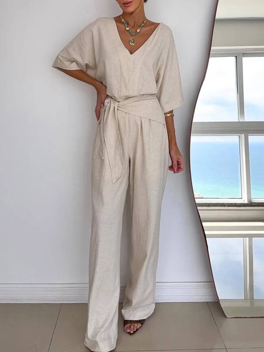 Miss | Jumpsuit Dames Casual Alle Seizoenen - Linnen - Miss Madera MIS-0A6853