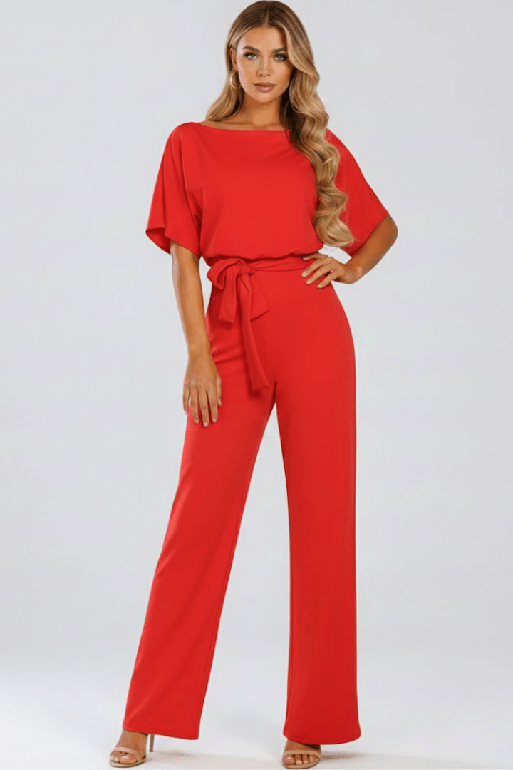 Miss | Jumpsuit Dames Casual Met Riem - Polyester - Miss Madera MIS-76C122