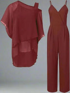 Miss | Jumpsuit Dames Casual Modern - Lichtgewicht chiffon - Miss Madera