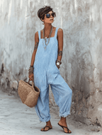 Miss | Jumpsuit Dames Gestreept Losse Pasvorm - Katoen Mix - Miss Madera MIS-22UKWH