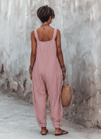 Miss | Jumpsuit Dames Gestreept Losse Pasvorm - Katoen Mix - Miss Madera MIS-TQK268