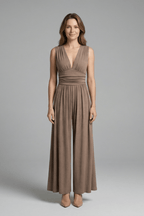 Miss | Jumpsuit Dames Mouwloos Wide Leg - Geweven stof - Miss Madera MIS-XTR9PA