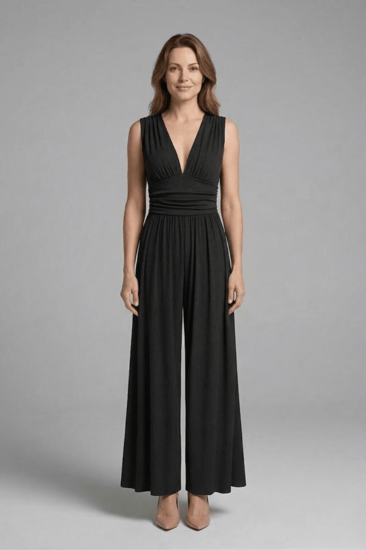 Miss | Jumpsuit Dames Mouwloos Wide Leg - Geweven stof - Miss Madera MIS-NJ8ES2