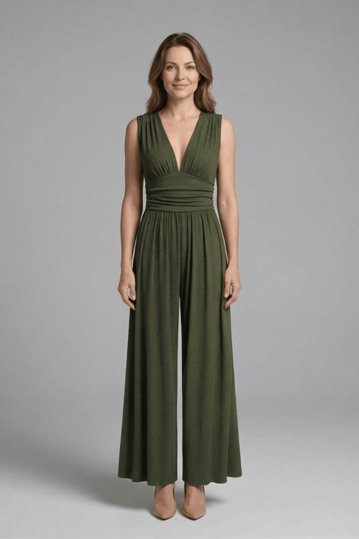 Miss | Jumpsuit Dames Mouwloos Wide Leg - Geweven stof - Miss Madera MIS-BMEES0
