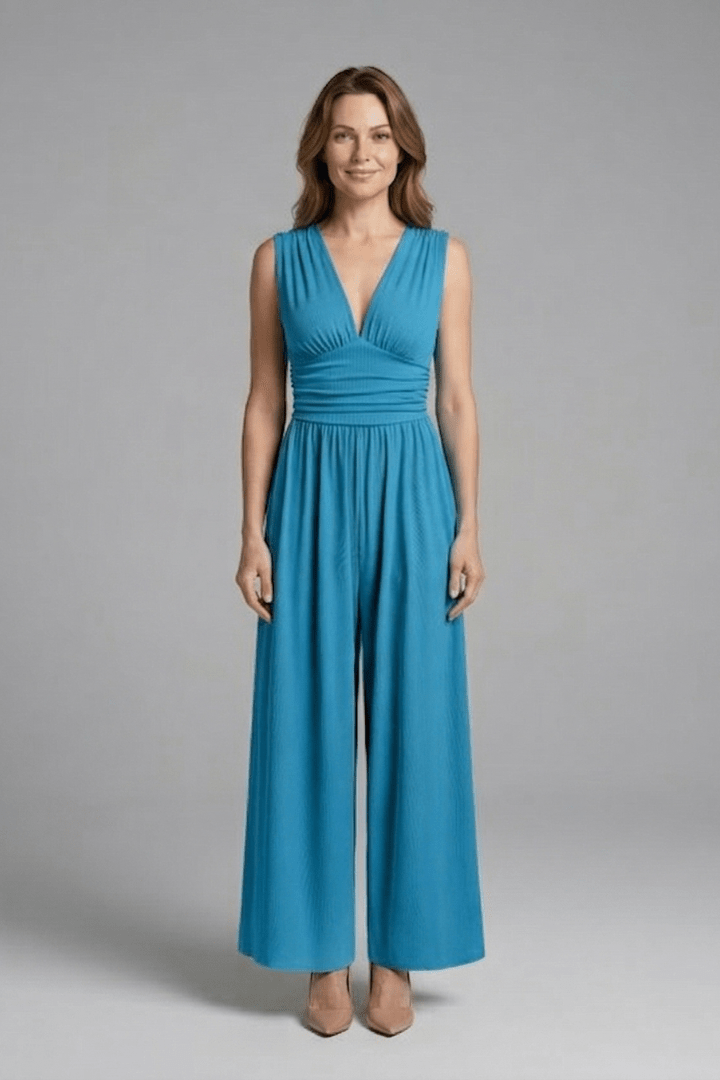 Miss | Jumpsuit Dames Mouwloos Wide Leg - Geweven stof - Miss Madera MIS-B5QPX1