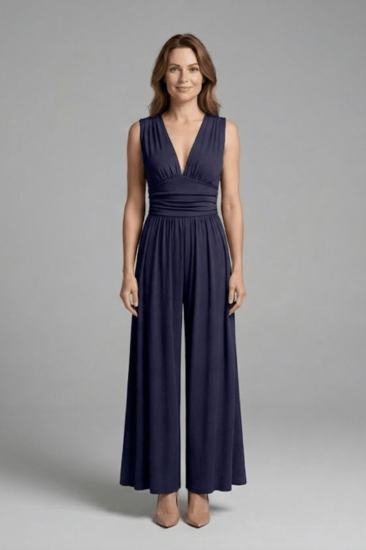 Miss | Jumpsuit Dames Mouwloos Wide Leg - Geweven stof - Miss Madera MIS-XCURI9