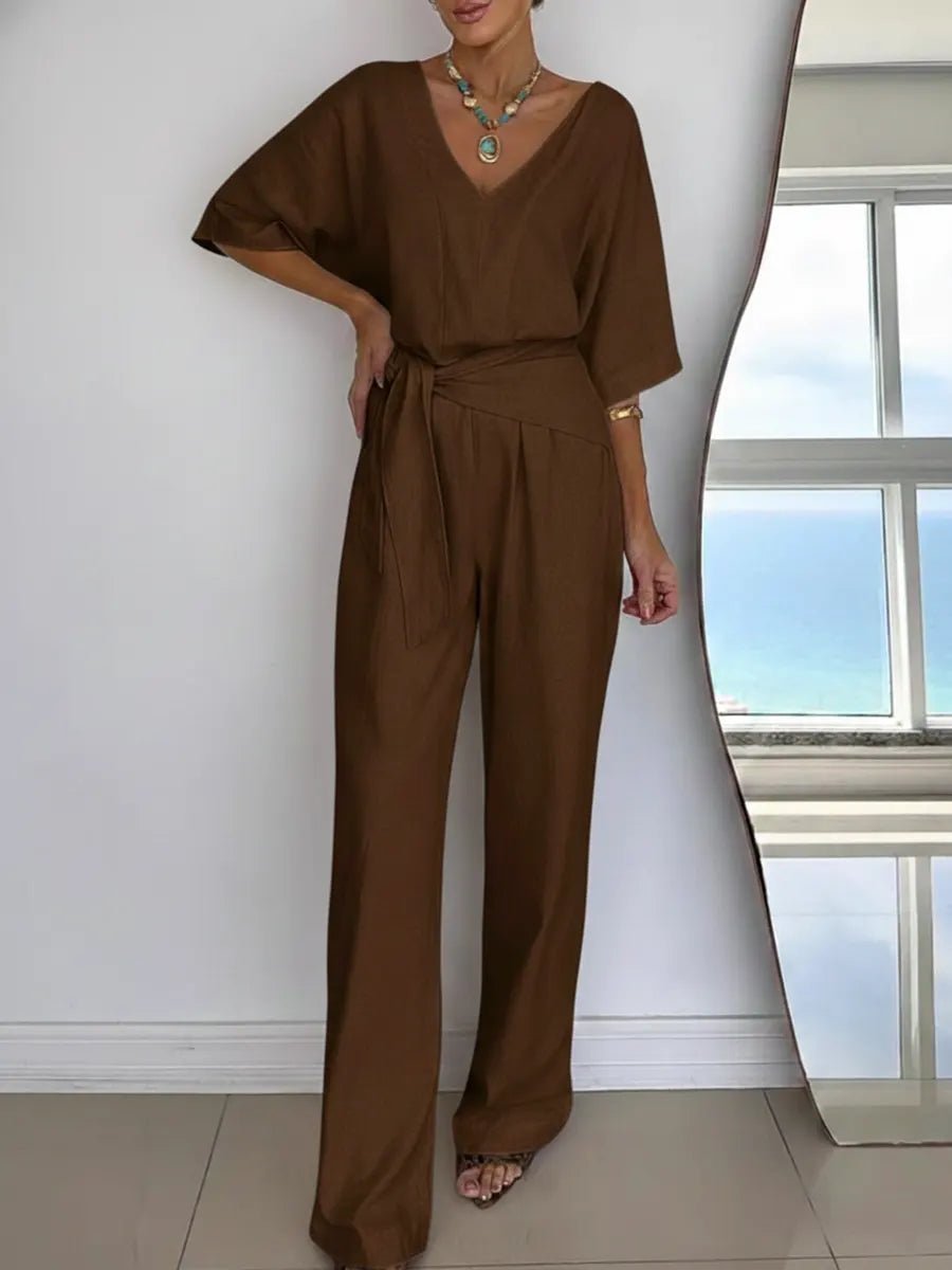 Miss | Jumpsuit Dames Tailored Ankle - Linnen - Miss Madera MIS-IV59I3