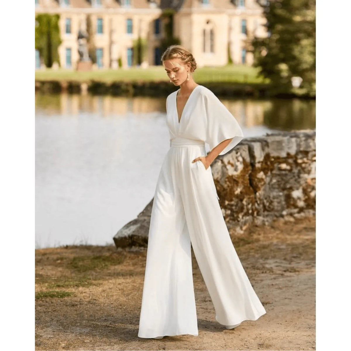 Miss | Jumpsuit Dames Wide Leg - Polyester - Miss Madera MIS-DE52BC